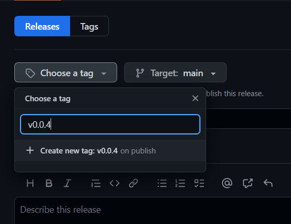 Create New Tag