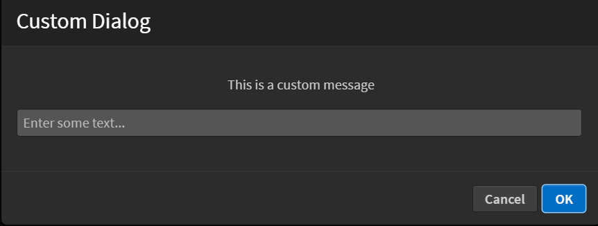 Custom Dialog Box