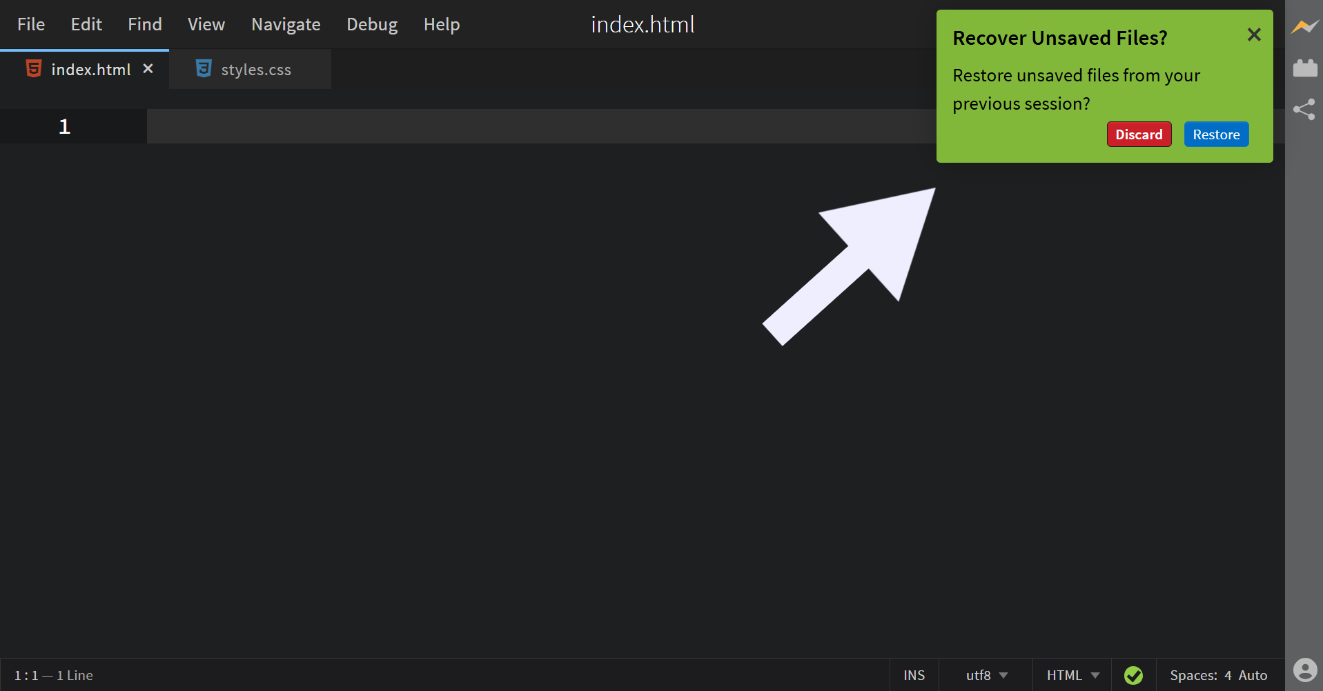 File Recovery Dialog Box