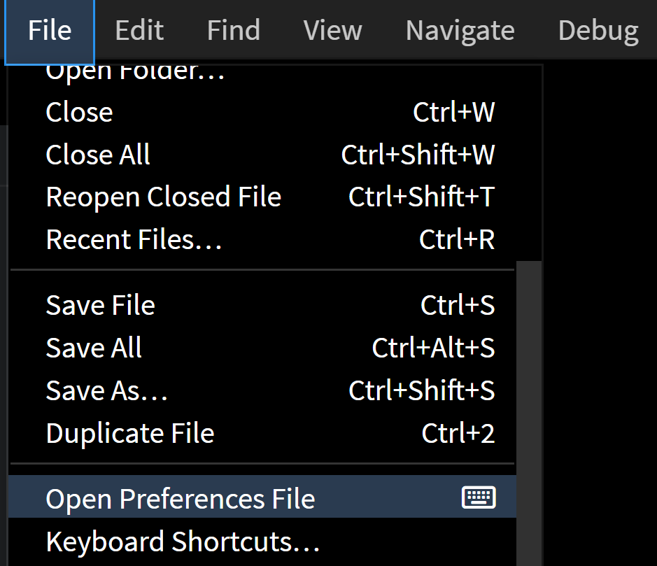 Open Preferences File Image