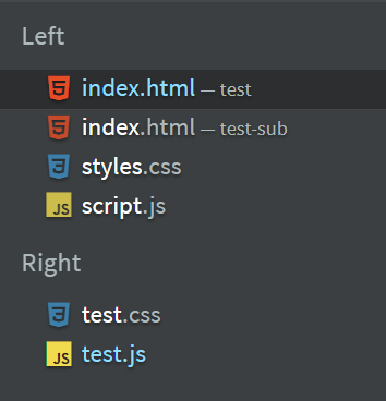 Working Files Split Panes
